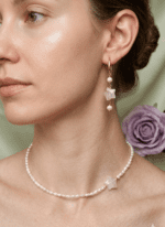 Girocollo perle di fiume e quarzo rosa - immagine 6