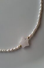 Girocollo perle di fiume e quarzo rosa - immagine 3