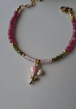 Bracciale giada e zirconi