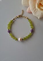 Bracciale giada e perla - immagine 2