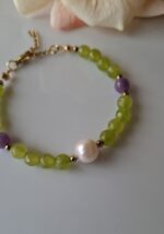 Bracciale giada e perla