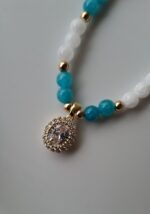 Collana con giada e pendente di cristallo - immagine 4