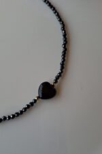 Girocollo zirconi neri e cuore - immagine 2