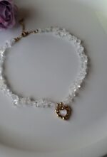 Girocollo cristallo di Rocca e pendente cuore - immagine 4