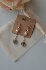 Orecchini con Perle e Pietra Labradorite - immagine 2