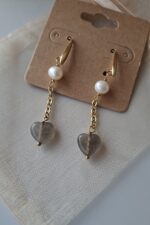 Orecchini con Perle e Pietra Labradorite - immagine 3