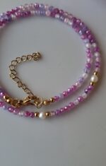 Girocollo di Zirconi multicolor e Perline di fiume - immagine 2
